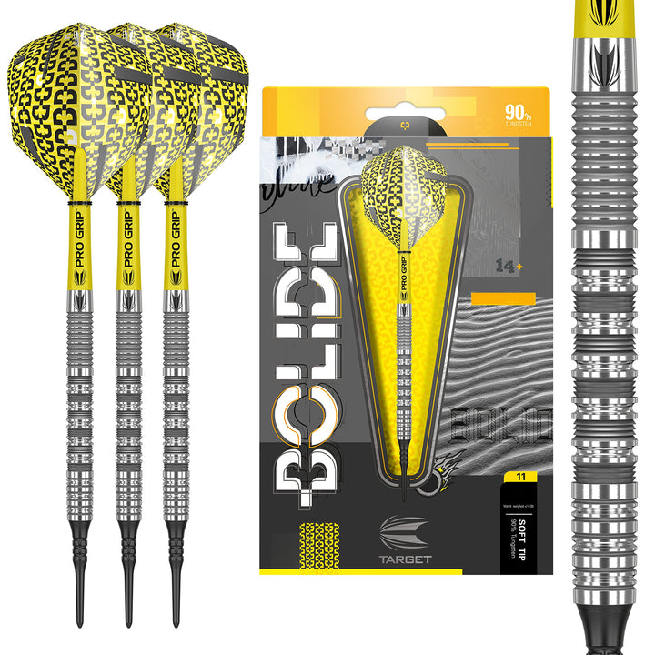 Target Darts Bolide Wolfram Soft Tip Steeldarts-Set Dartpfeile 18G Barrel 11, 18G Barrel 11