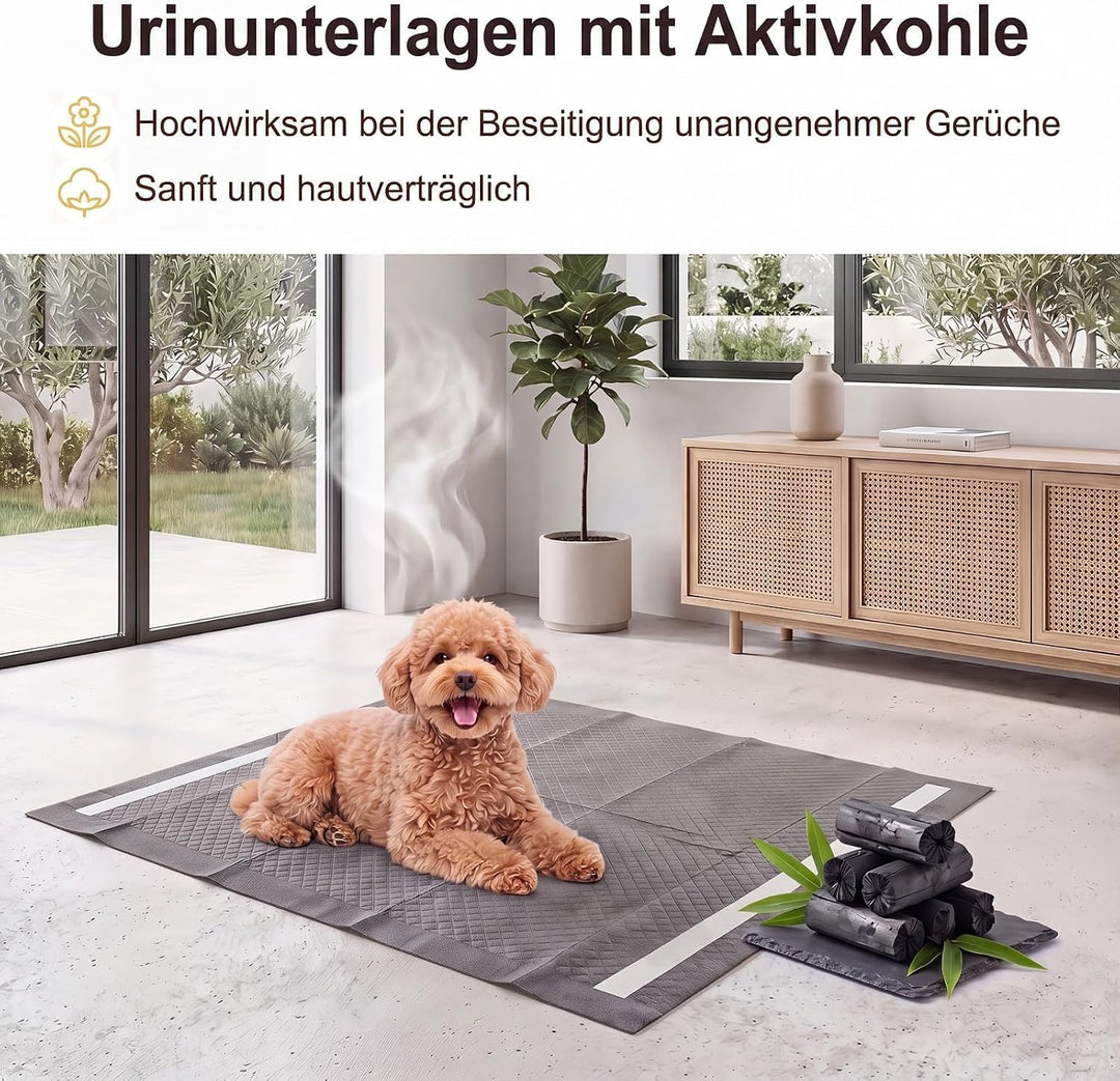 Wwelpenunterlagen, PIPI Matten für Hunde | 6-lagige PIPI Pads Puppy Unterlagen mit Aktivkohle Traini