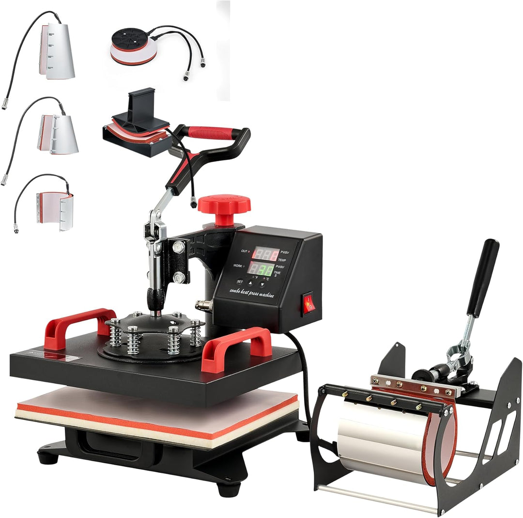 CREWORKS Hitzepresse Transferpresse Heat Press Heisspresse 360 Grad Schwenkbar DIY Mulitifunktional