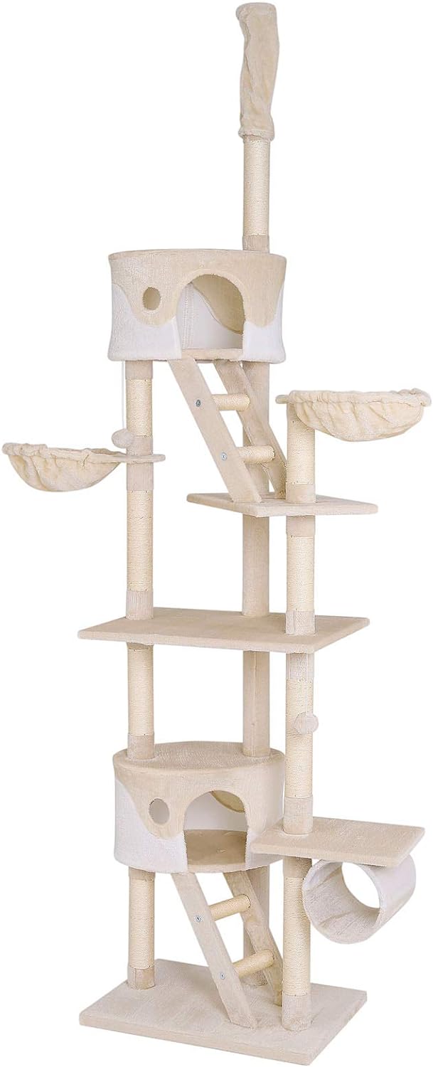 lionto by dibea Kratzbaum XXL Kletterbaum Katzenkratzbaum Katzenbaum höhenverstellbar Farbe