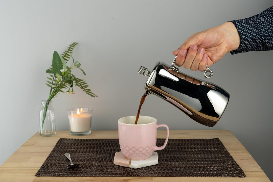 Café Stål MPC-05DW Elements Doppelwandiger Kaffeebereiter aus 18/10 Edelstahl – Hochglanzpolitur mit