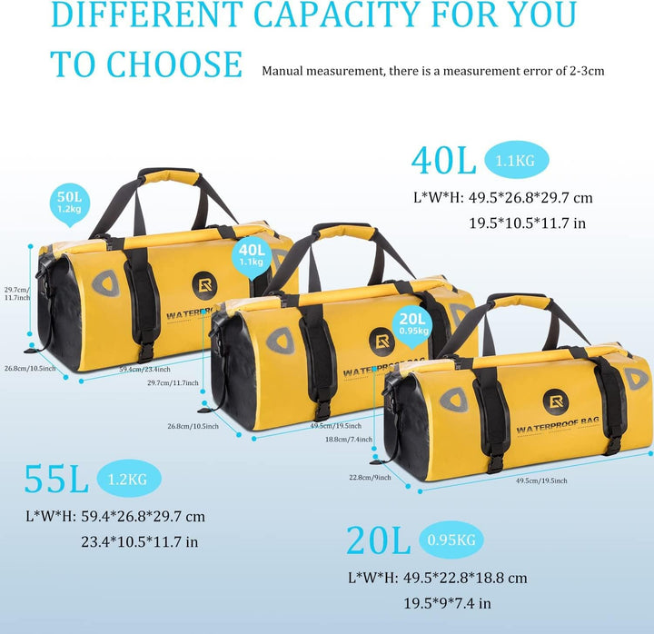 ROCKBROS Multifunktional Motorradtasche 20L/40L/55L 100% Wasserdicht Reisetasche Hecktasche Gepäckro