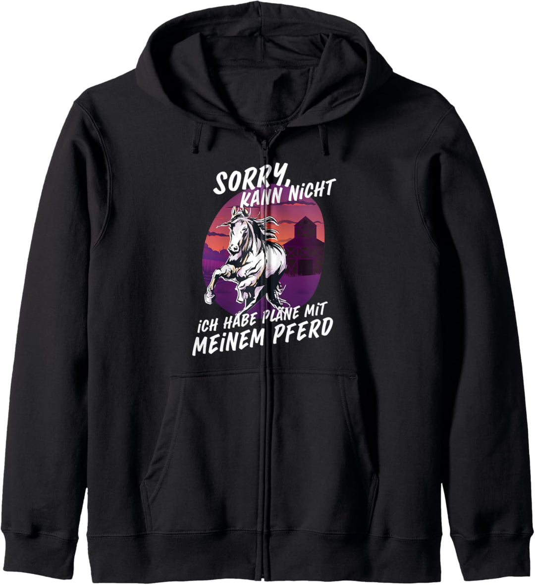 Pferde Mädchen Geburtstag Pony lustiges Kapuzenjacke