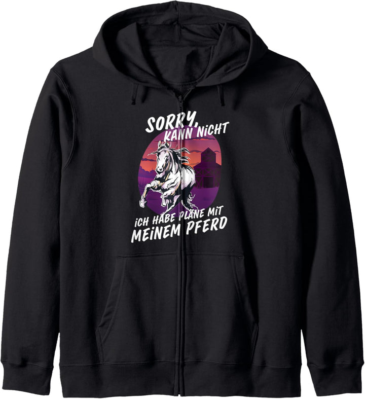 Pferde Mädchen Geburtstag Pony lustiges Kapuzenjacke