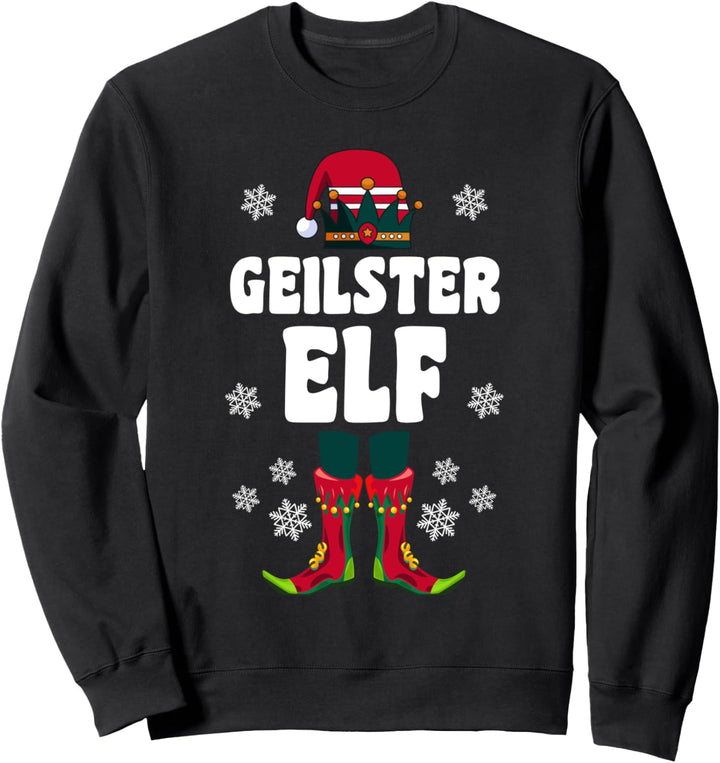 Geilster Elf Elfen Familien Weihnachts Outfit Weihnachtself Sweatshirt