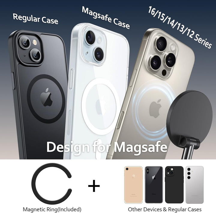 Magnetische Handyhalterung fürs Auto Vakuum-Magnet-Autohandyhalterung für Magsafe, 360° verstellbar