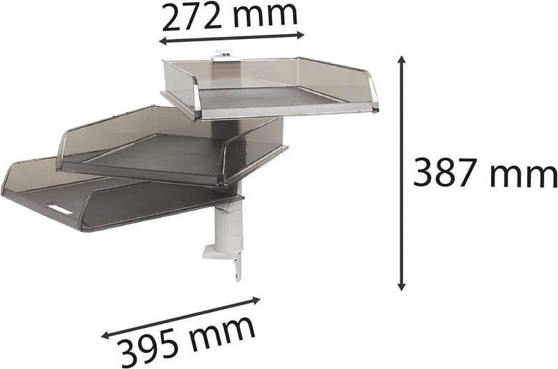 Exacompta 12027D 3er Pack Premium Briefablagen Combo Midi DIN A4 inklusive Schwenksäule. Ideale Brie