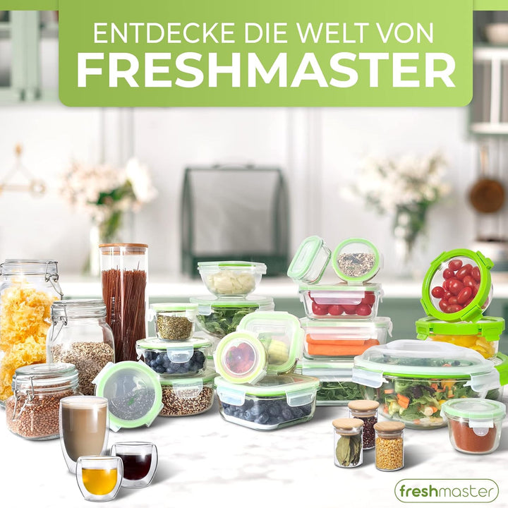 Fresh Master Frischhaltedose Glas Set - Testurteil: SEHR GUT - 100% auslaufsichere + luftdichte Vorr