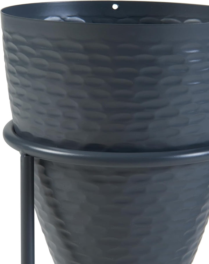 [en.casa] Blumenständer Asten Pflanzenständer mit Blumentopf Metall Schwarz Blumentopfständer Pflanz