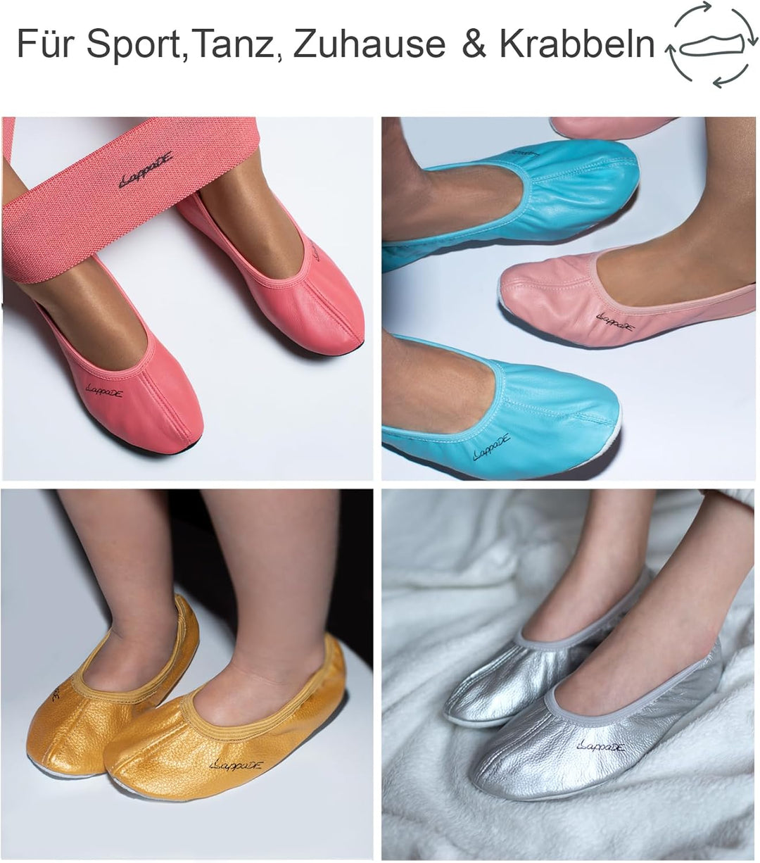 Lappade Schwarz, Weiss, Jeansblau, Rosa, Lila, Rot Gymnastikschuhe, Schläppchen, Turnschläppchen mit