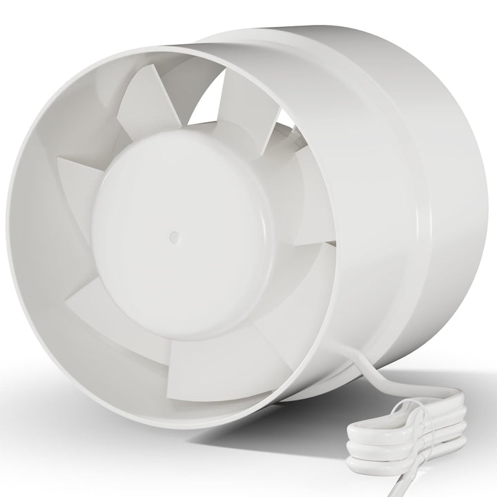 Rohrventilator 150mm 155mm,Inline-Abluftventilator,Leise Rohrlüfter 320m³/h,Kanalventilator Für Bad,