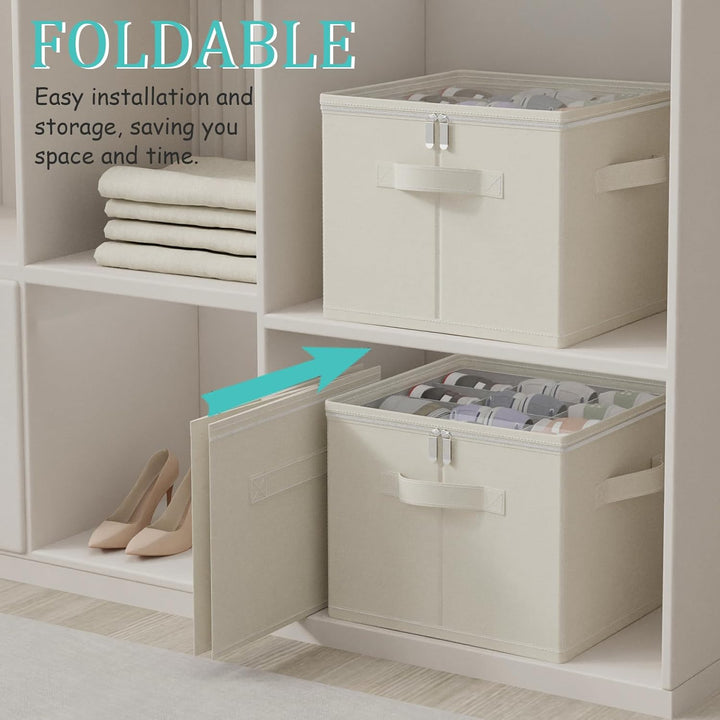 GUOHNHE Schuhorganizer für Closet, Passt 12 Paare, Grosse Schuhschrank, Schuhbox mit Durchsichtigem