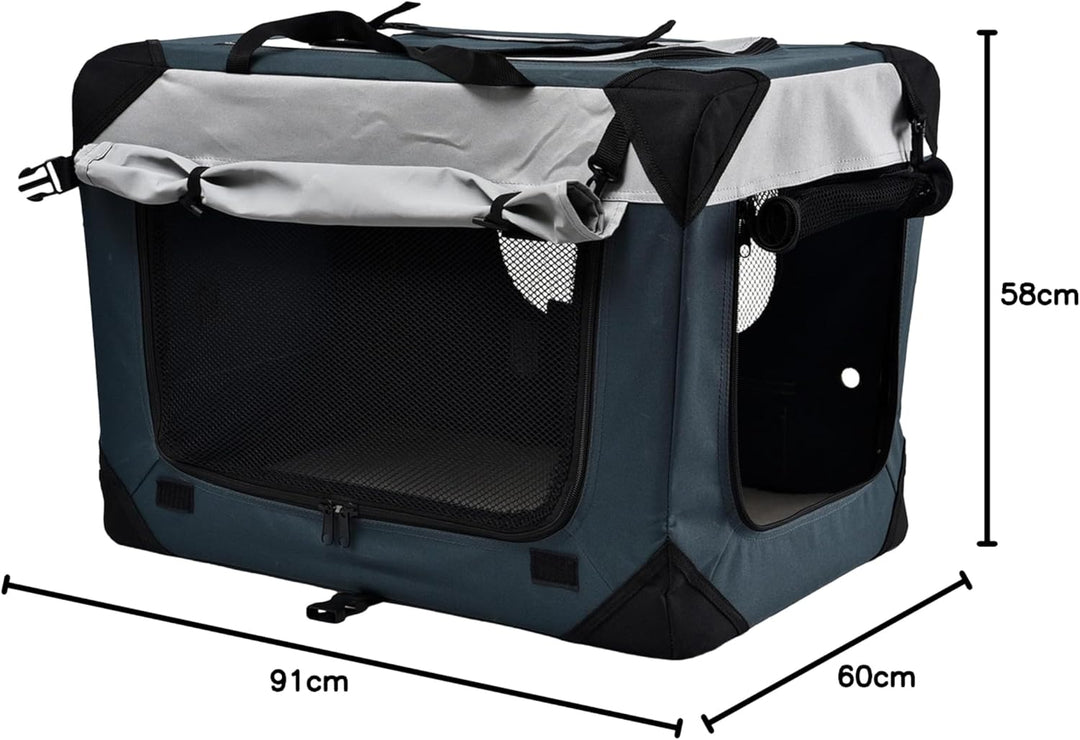 Dehner Lieblinge Transporttasche Brian für Hund oder Katze, ca. 91 x 60 x 58 cm, Polyester/Kuntstoff