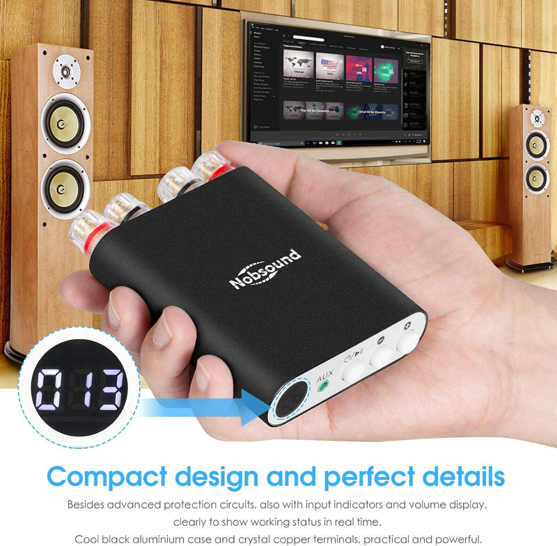 Mini Bluetooth 5.0 DSP Digital Amplifier Stereo Integrierter Leistungsverstärker 200W Verstärker(Nob