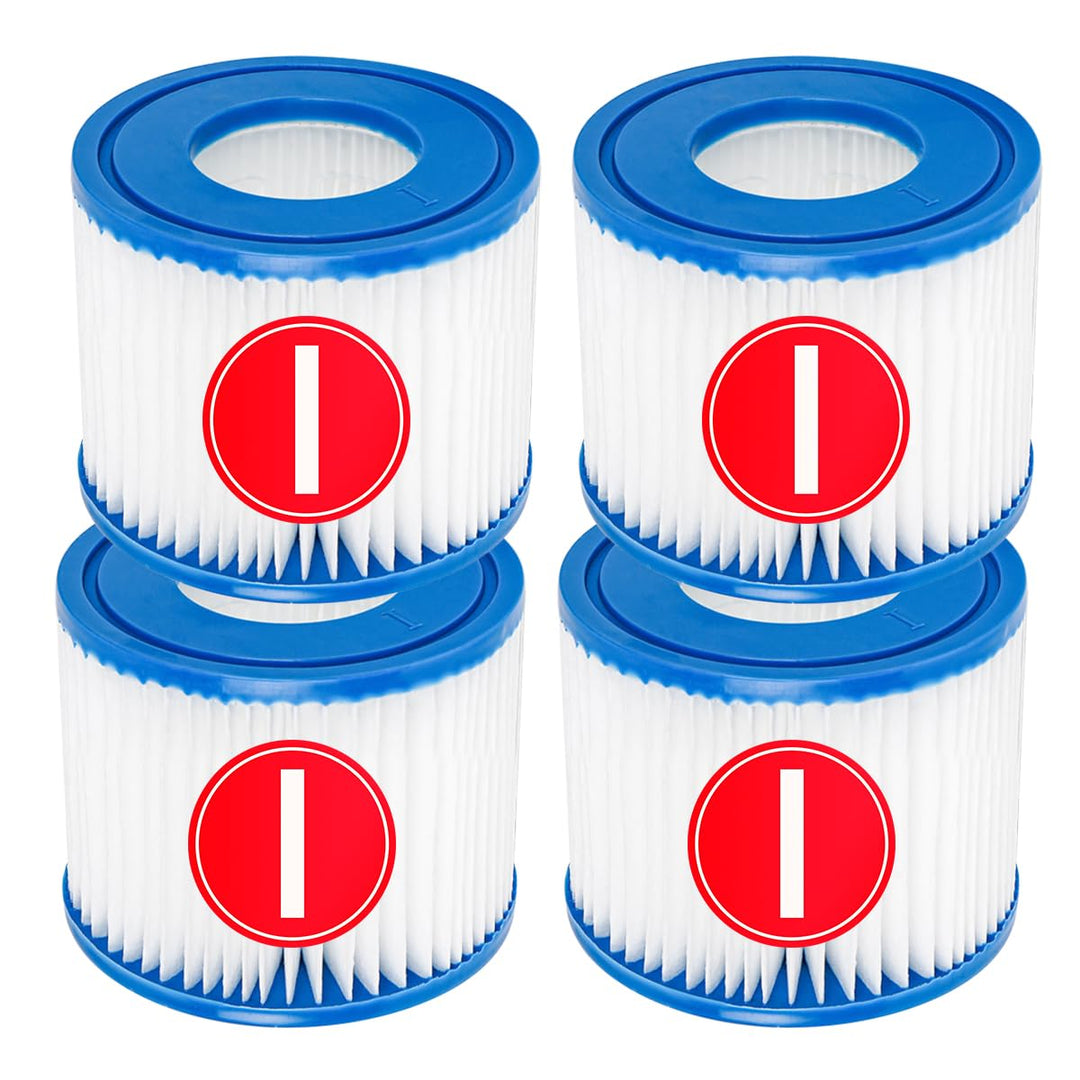 YanBan Schwimmbad-Filterkartusche kompatibel mit Best-Way 58381 Filterpumpe, 4 Stück Ersatzfilter ko