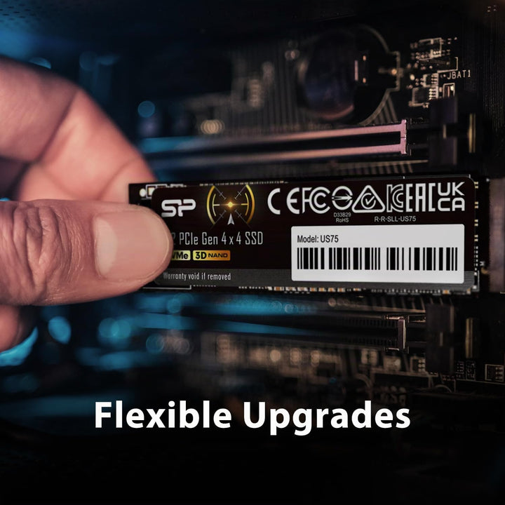 Silicon Power 2TB US75 NVMe 4.0 Gen4 PCIe M.2 SSD R/W up to 7,000/6,500 MB/s (SP02KGBP44US7505), 2TB