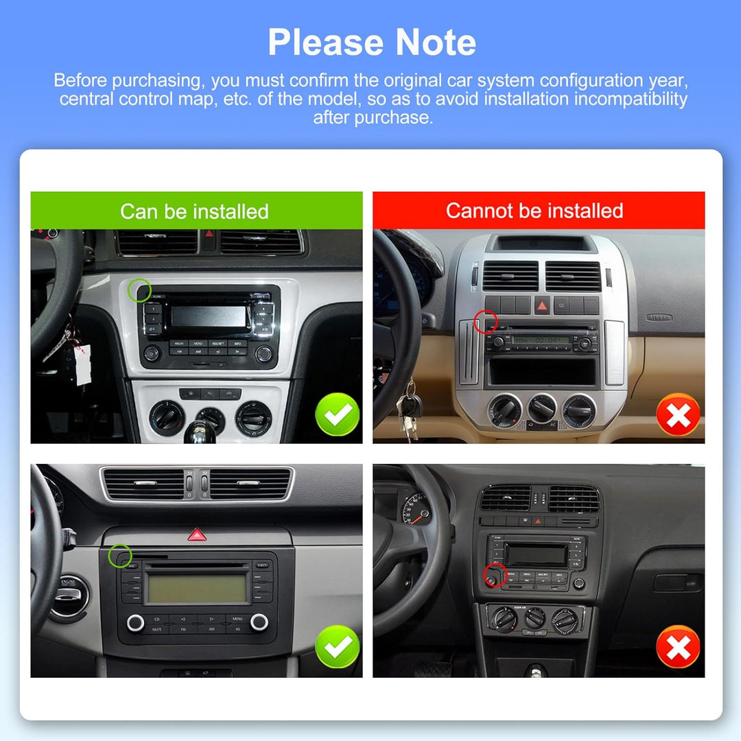 [4G+64G] Motorsi Autoradio für VW Seat Passat Golf 5 6 Polo Skoda mit Apple Carplay Android Auto, 9'