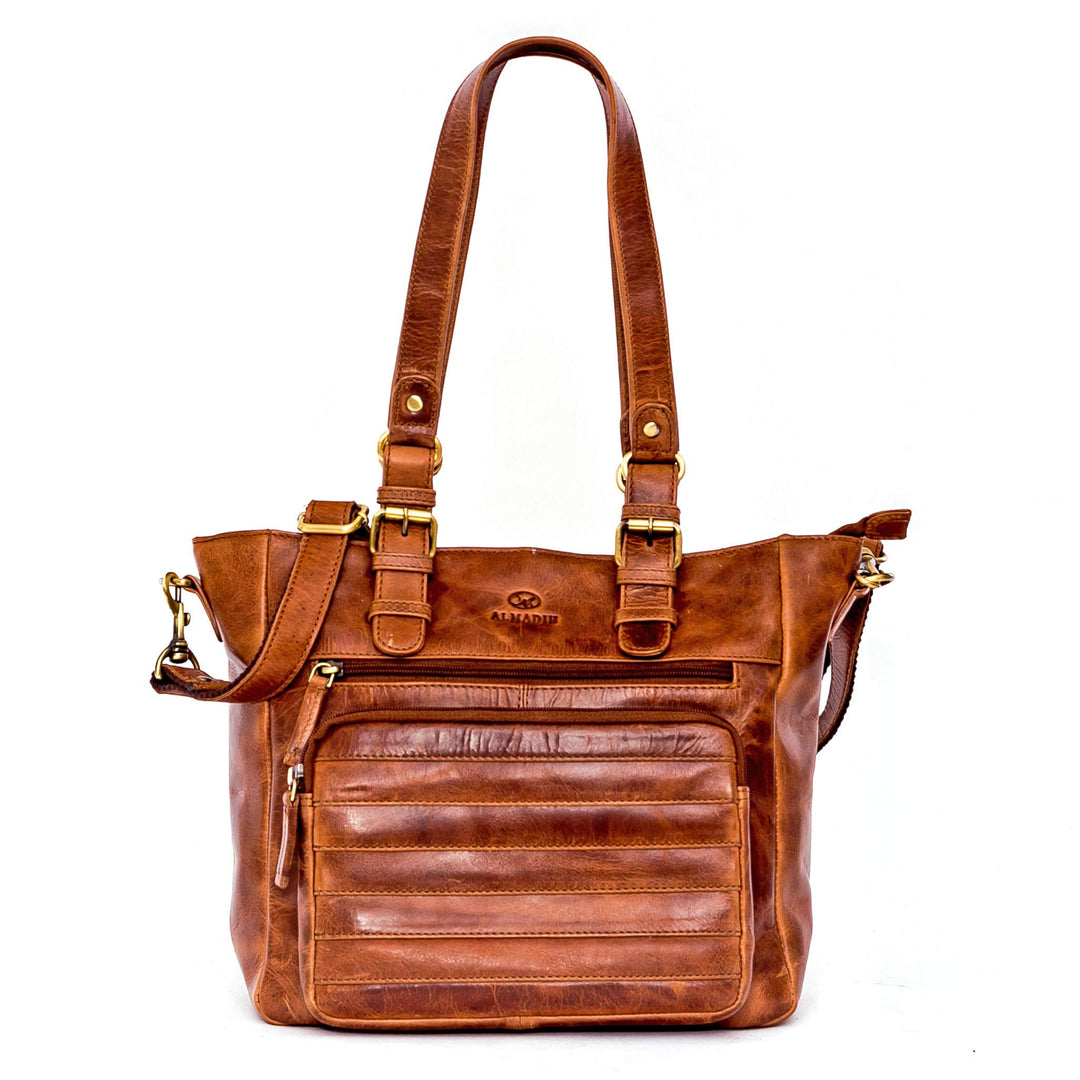 ALMADIH Premium Leder Damentasche Schultertasche KYLA - Ledertasche Handtasche Umhängetasche Henkelt