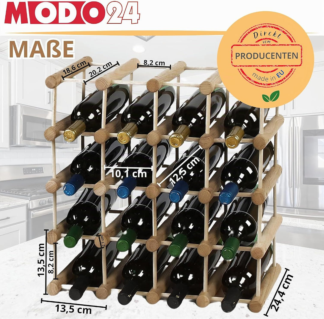 Weinregal Modular TANNE, für 24 Flaschen oder mehr, Flaschenregal, Weinständer, Getränkeregal, Flasc
