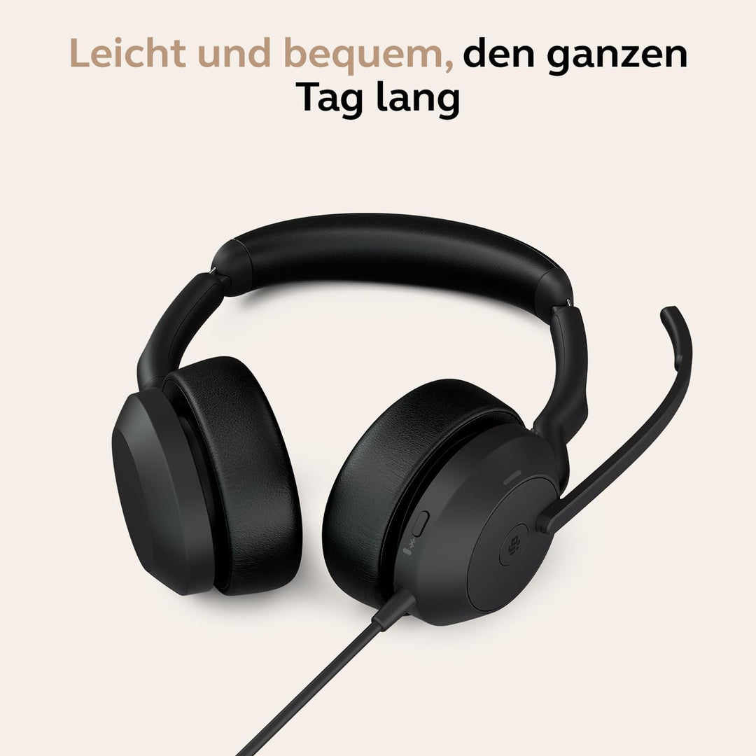 Jabra Evolve2 50 - USB-A/USB-C - schnurgebundenes Stereo Headset Zertifiziert für Microsoft Teams St