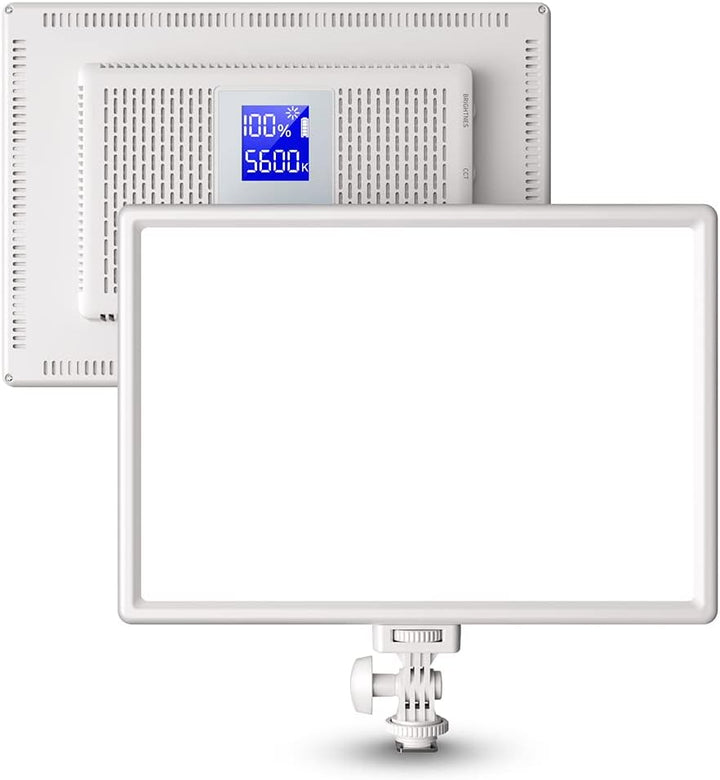 RALENO LED Videoleuchte, eingebauter 4000 mAh * 2 Akku 3200-5600 K CRI95 0-100% Helligkeitseinstellu