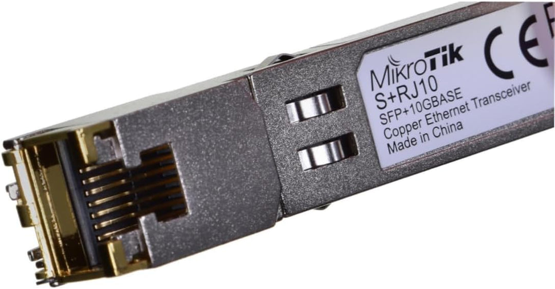 Mikrotik S+RJ10 Netzwerk-Sende-Empfangsmodul (10000 Mbit/s, SFP+, SFP+, Metall, 1 Stück)