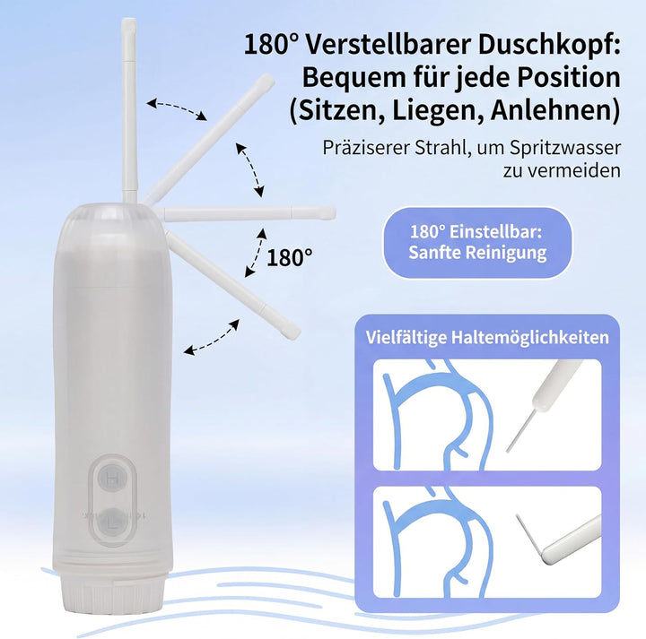 OHAANYY Elektrisches Bidet Tragbar, Reise Po-Dusche mit AAA-Batterien | Mobile Intimdusche mit 3 Mod