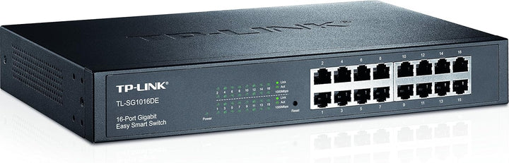 TP-Link TL-SG1016DE 16-Port Gigabit Netzwerk Managed Switch (13 Zoll Rack-Montage, Metallgehäuse, lü