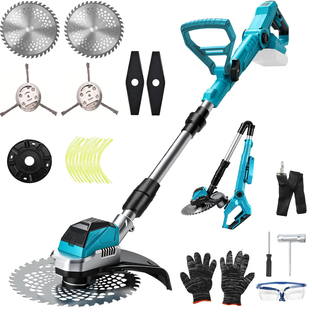 panthem Akku Rasentrimmer Rasenkantenschneider Freischneider für Makita 18V (ohne Akkus), 4 in 1 Unk