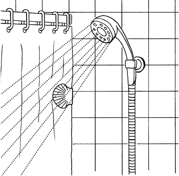 Spirella Anti-Schimmel Duschvorhang - Anti-Bakteriell, waschbar, wasserdicht, Polyester, „Anello“ 18