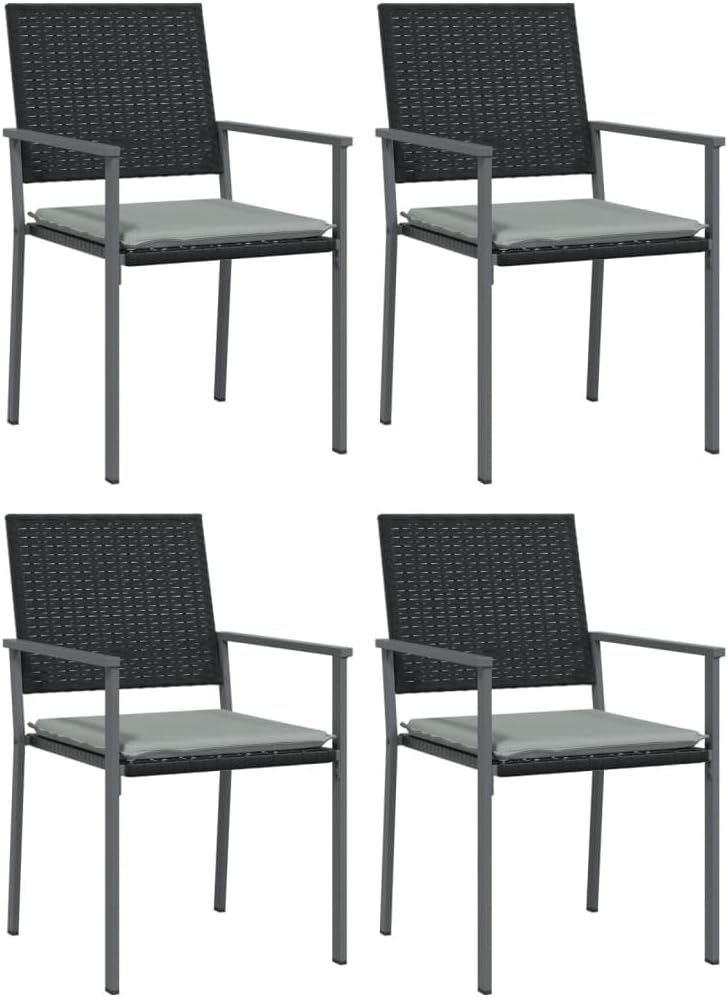 Festnight Poly Rattan Sitzgruppe Gartenmöbel Set Garten Essgruppe 4 Personen Gartenmöbel Set mit 6 G
