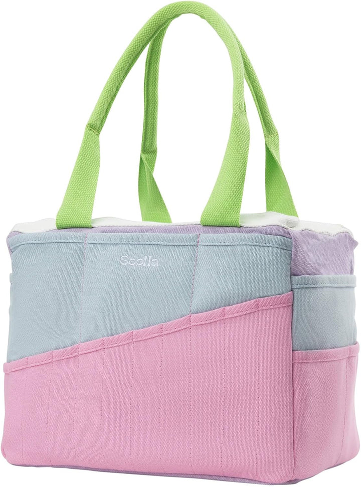 Soolla Studio Kunststoffartige Spezialtasche mit 30 Taschen, 15+ Leinenfarben für Strick- und Knüpfp