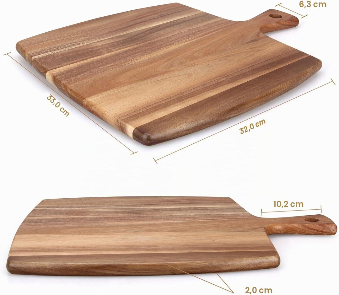 Ayiaren Grosse Holzschneidebretter aus Holz für Küche, Fleisch, Schneidebrett, Brot, Käse, Servierbr