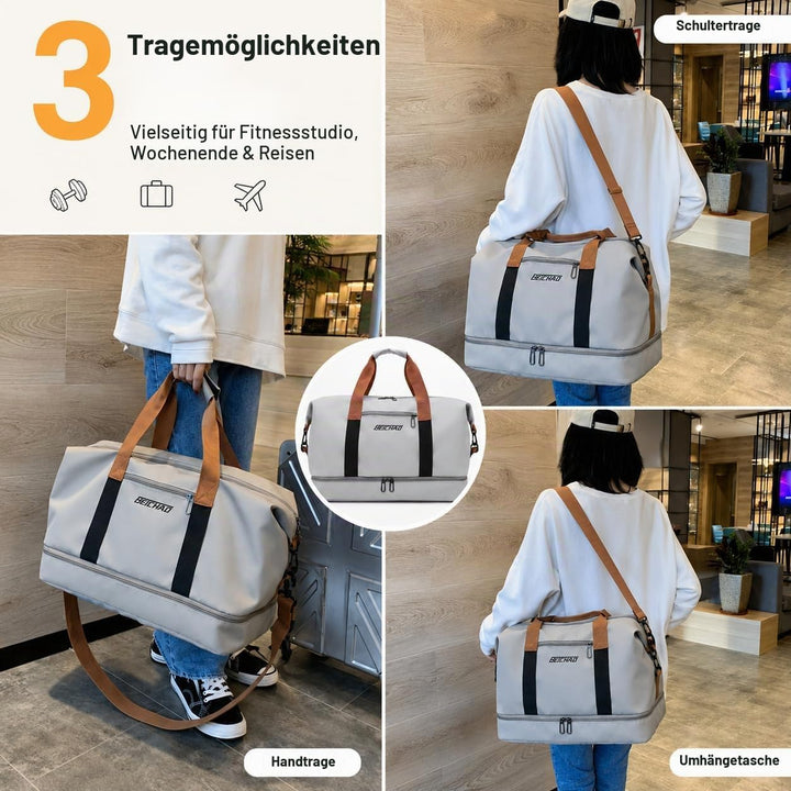 lafo Sporttasche &amp; Reisetasche für Damen und Herren, Wochenendtasche Gym Bag, wasserdichte Schwimmta