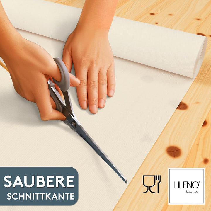 LILENO HOME Tischdeckenrolle 1,10 x 25 m - Tischdecke Creme aus Vlies - Stoffähnlich, abwaschbare Ti