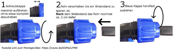 Verbindungsset Fuer IBC Tanks Regenwassertanks Regenfässern und Kanistern (Set für 3 Tanks)