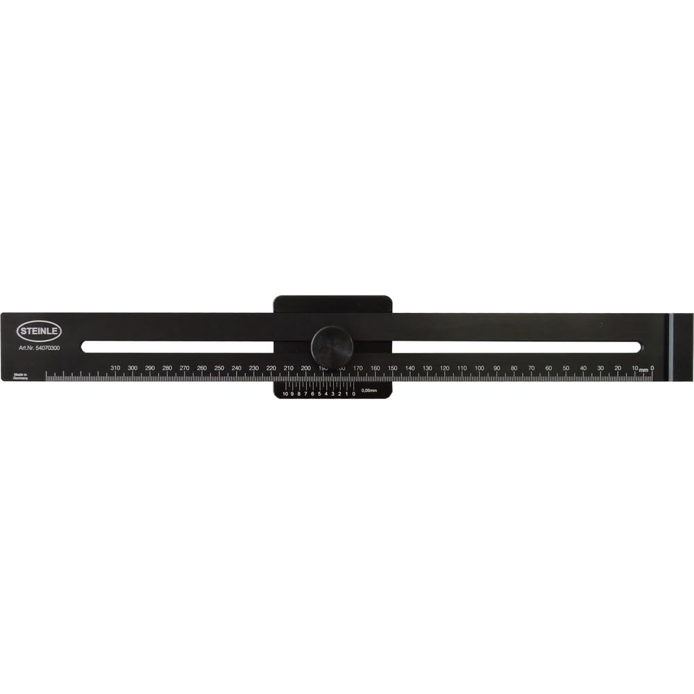 STEINLE 5407 ALU Streichmass 300 mm Anreisskante mm-Teilung mattverchromt NEU