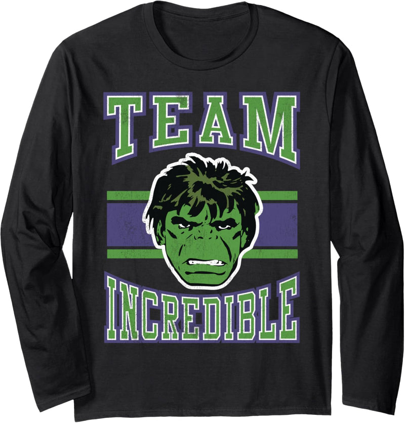 Marvel Avengers Hulk Team Incredible Logo Langarmshirt