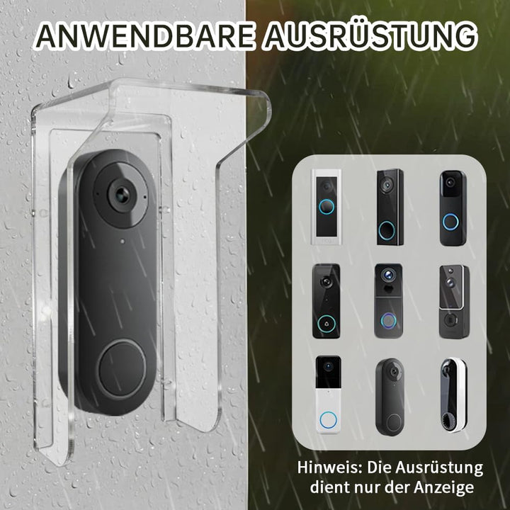 Regenschutz für türklingel,Acryl Transparenz Regenschutz türklingel Sonnen- und wasserbeständig，Geei