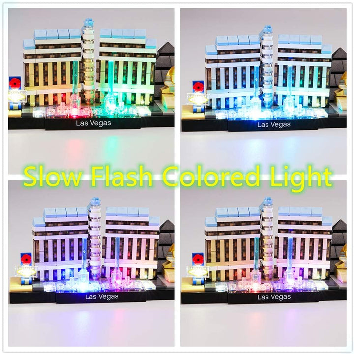 GEAMENT LED-Licht-Set für Architecture Skyline Collection Las Vegas - kompatibel mit Lego 21047 Baum
