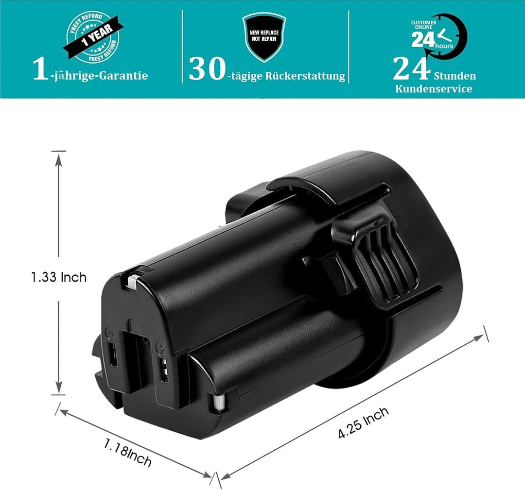 DSANKE 2 Stück BL1013 Akku 10,8V 3,0Ah Li-Ion Ersatzakku für Makita BL1013 BL1014 3,0Ah 10,8 Volt
