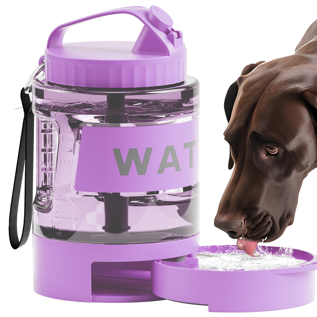 lesotc 2200 ml Trinkflasche für Hunde, Tragbare XXL extra grosse Hundetrinkflasche für unterwegs – C