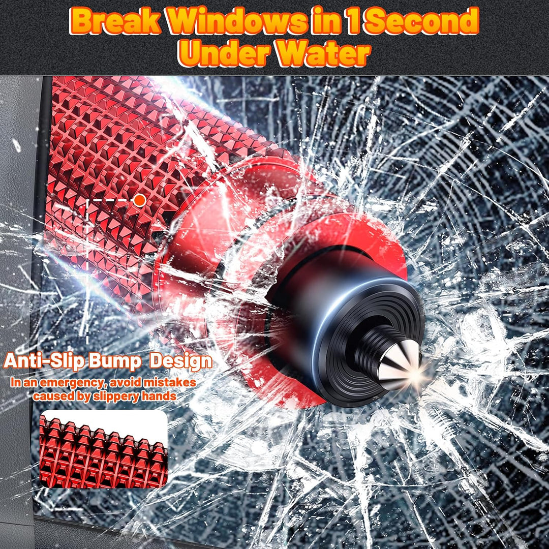 Verbessert Gurtschneider Notfallhammer Mini, 2 In 1 Safety Nothammer Auto mit Gurtschneider, Tragbar