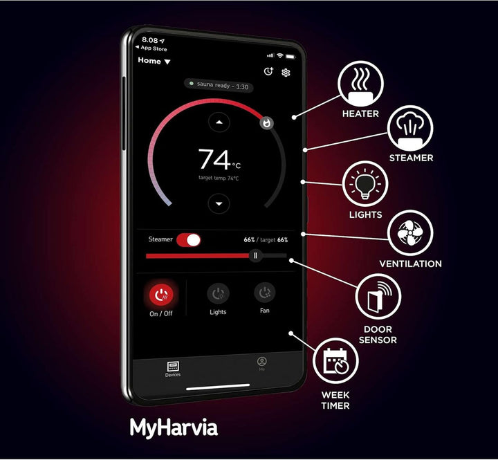 Harvia Xenio WiFi CX110CXW Combi Saunasteuerung 2,3-11 kW Touchscreen Steuergerät