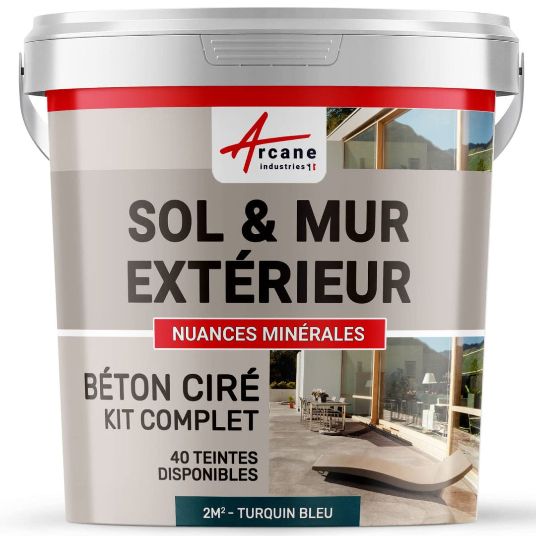 ARCANE INDUSTRIES BETON CIRÉ: KIT KUNSTHARZ-BETONBESCHICHTUNG FÜR DRAUSSEN - Böden, Wände, Terrassen