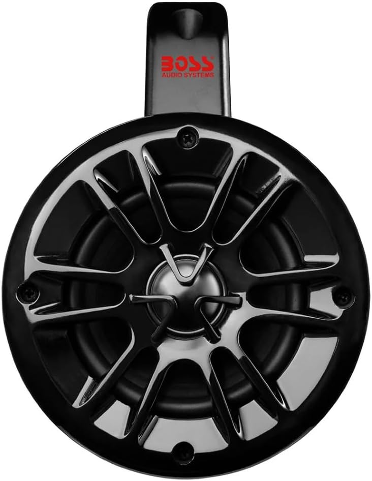 KIT-Set FÜR BOSS Audio Systems MRWT40 Schwarze 2-Wege-Marine-Waketower-Lautsprecher, UTV-Überrollbüg