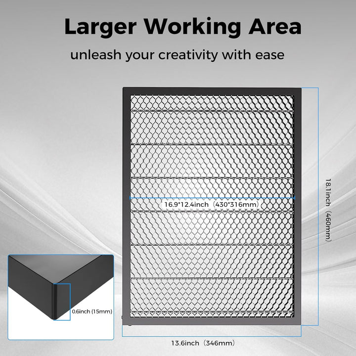 Creality Waben-Arbeitstisch, 460 x 346 mm Waben-Arbeitsfläche für Falcon A1, Waben-Arbeitsplatte für
