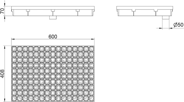 Schuhabstreifer 40 x 60 cm mit Bodenwanne + Gummigitter Fussabtreter Fussmatte
