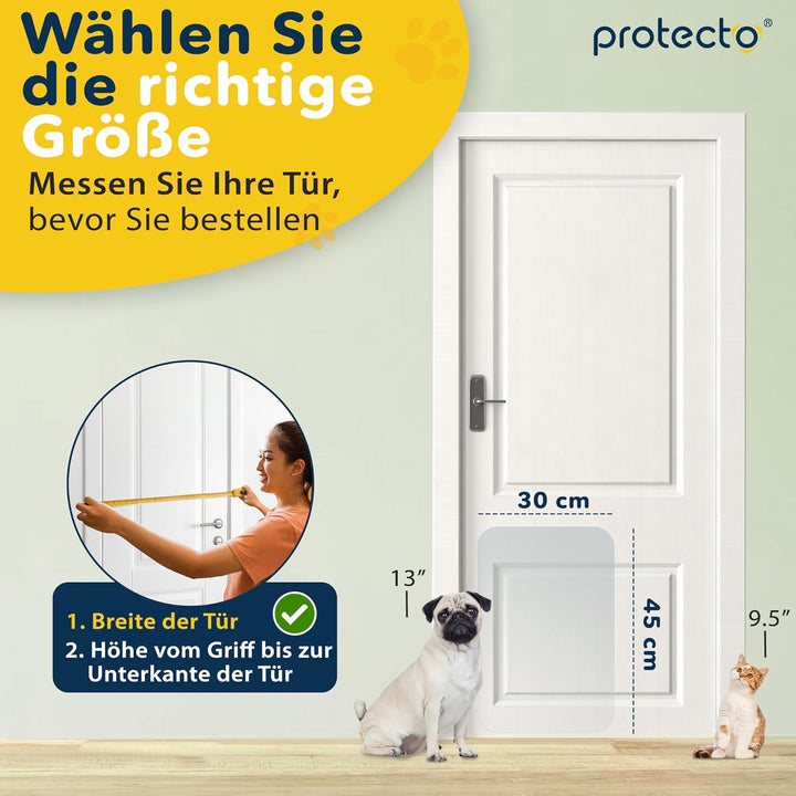 PROTECTO Kratzschutz für Türen – Hund & Katze Kratzschutz – 45 x 30 cm strapazierfähige Tür Abdeckun