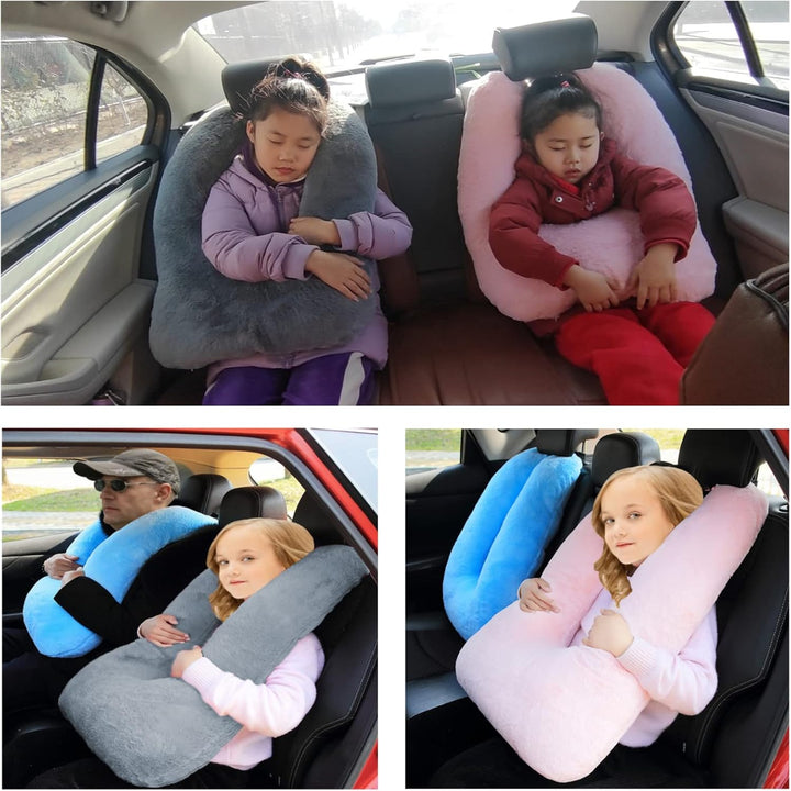 FHSGGP Reisekissen Kind Nackenkissen Autoschlafkissen für Lange Reisen U-Form Auto Sicherheitsgurt K